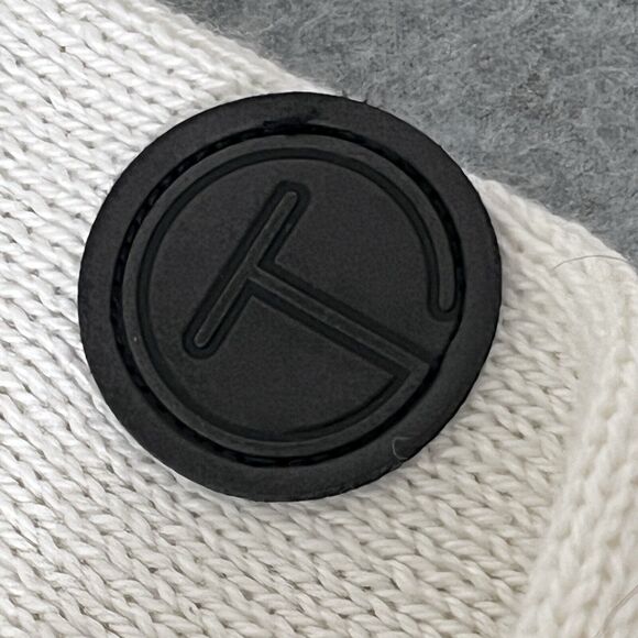 T By Talbots Women Sweater Large Black White Quilted Neck Fair Isle Thermolite - Picture 6 of 12